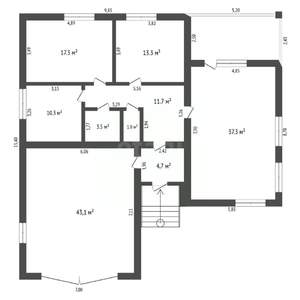 Дом 177м², 1-этажный, участок 8 сот.