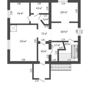 Дом 227м², 3-этажный, участок 8 сот.  
