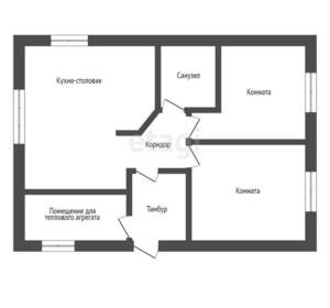 Дом 54м², 1-этажный, участок 8 сот.  