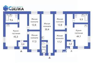 Таунхаус 244м&sup2;, 1-этажный, участок 15 сот.  