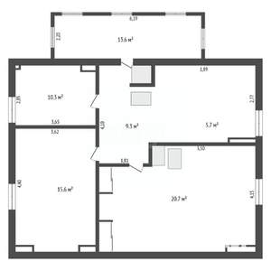 Дом 308м&sup2;, 3-этажный, участок 15 сот.  