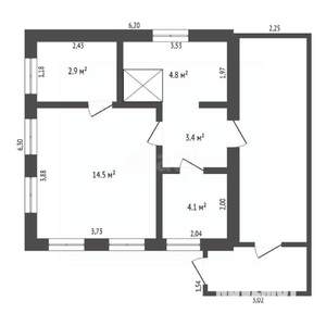 Дом 30м², 1-этажный, участок 9 сот.  