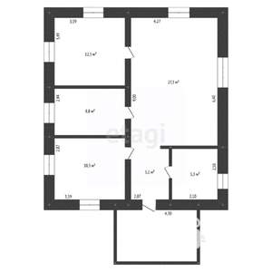 Дом 120м&sup2;, 1-этажный, участок 10 сот.  