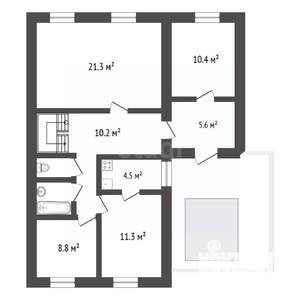 Дом 226м&sup2;, 3-этажный, участок 7 сот.  