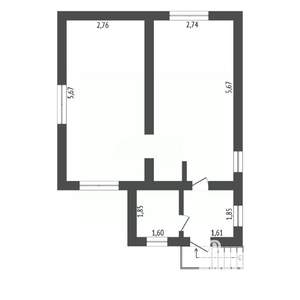 Дом 44м&sup2;, 1-этажный, участок 9 сот.  