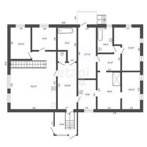 Дом 192м², 2-этажный, участок 6 сот.  