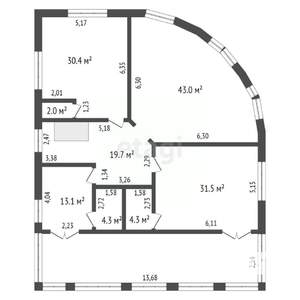 Дом 478м&sup2;, 3-этажный, участок 15 сот.  