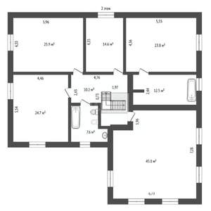 Дом 480м&sup2;, 3-этажный, участок 10 сот.  
