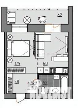 1-к квартира, вторичка, 39м2, 6/9 этаж