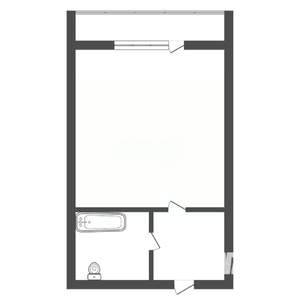 Студия квартира, вторичка, 24м2, 3/16 этаж