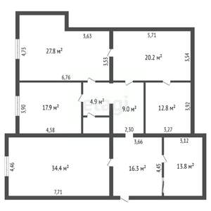 3-к квартира, вторичка, 160м2, 3/15 этаж