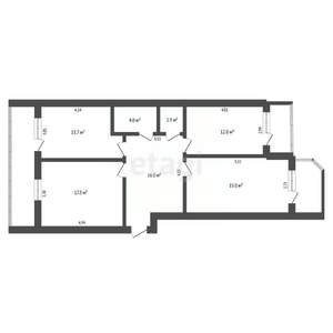3-к квартира, вторичка, 80м2, 6/11 этаж