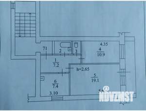 2-к квартира, вторичка, 48м2, 6/6 этаж