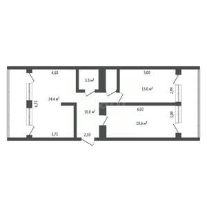 3-к квартира, вторичка, 74м2, 4/10 этаж