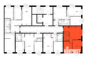 2-к квартира, вторичка, 47м2, 3/9 этаж