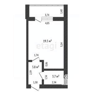 Студия квартира, вторичка, 29м2, 3/9 этаж