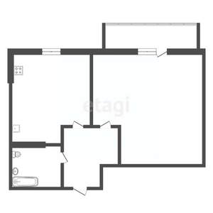 1-к квартира, вторичка, 32м2, 3/3 этаж