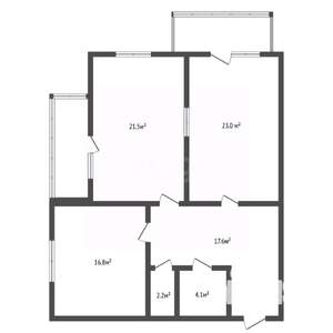 2-к квартира, вторичка, 91м2, 6/9 этаж