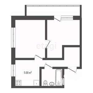 1-к квартира, вторичка, 32м2, 1/9 этаж