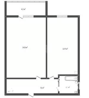 1-к квартира, вторичка, 42м2, 11/14 этаж