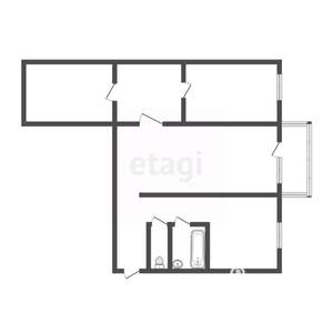 3-к квартира, вторичка, 58м2, 4/5 этаж