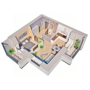 2-к квартира, строящийся дом, 52м2, 5/12 этаж