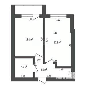 1-к квартира, вторичка, 40м2, 2/10 этаж