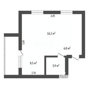 1-к квартира, вторичка, 37м2, 5/9 этаж