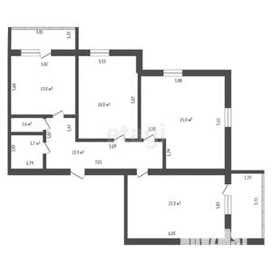 3-к квартира, вторичка, 105м2, 8/10 этаж