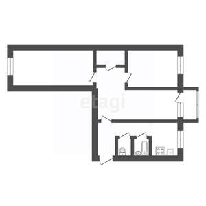 3-к квартира, вторичка, 60м2, 1/5 этаж
