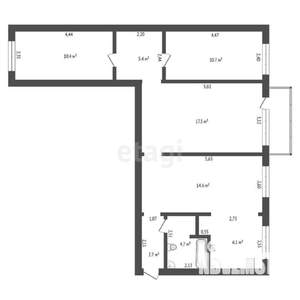 4-к квартира, вторичка, 74м2, 5/5 этаж