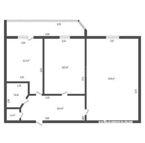 2-к квартира, вторичка, 67м2, 10/10 этаж