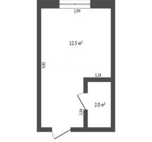 Студия квартира, вторичка, 19м2, 1/3 этаж