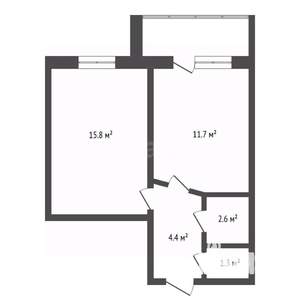 1-к квартира, вторичка, 38м2, 5/9 этаж