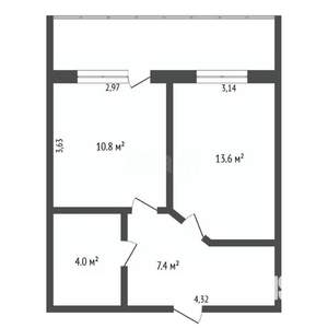 1-к квартира, вторичка, 39м2, 10/10 этаж