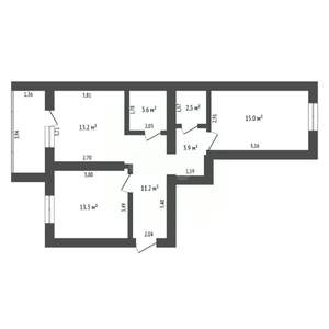 2-к квартира, вторичка, 63м2, 12/14 этаж