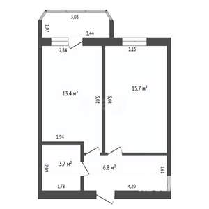 1-к квартира, вторичка, 41м2, 11/14 этаж