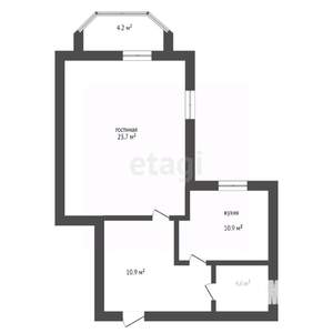 1-к квартира, вторичка, 51м2, 11/12 этаж