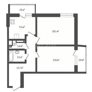2-к квартира, вторичка, 66м2, 18/19 этаж