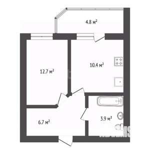 1-к квартира, вторичка, 35м2, 6/10 этаж