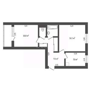 2-к квартира, вторичка, 49м2, 5/5 этаж