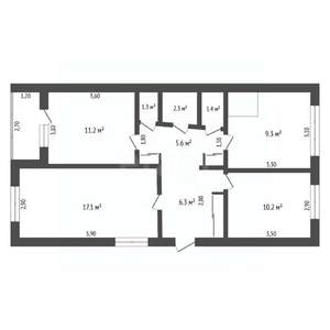 3-к квартира, вторичка, 67м2, 1/1 этаж