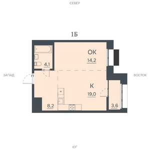 1-к квартира, строящийся дом, 49м2, 11/12 этаж