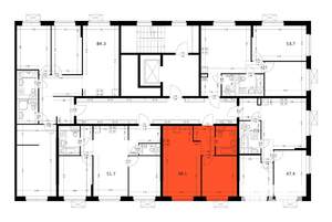 1-к квартира, вторичка, 38м2, 3/9 этаж