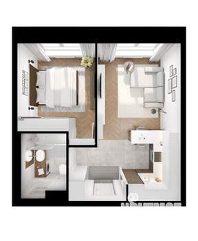 1-к квартира, вторичка, 36м2, 9/9 этаж