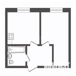 1-к квартира, вторичка, 26м2, 1/5 этаж