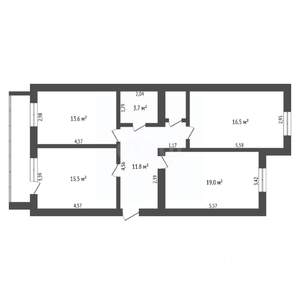 3-к квартира, вторичка, 82м2, 10/14 этаж