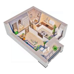 1-к квартира, строящийся дом, 42м2, 5/12 этаж