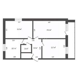 3-к квартира, вторичка, 75м2, 6/10 этаж