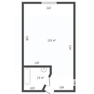 1-к квартира, вторичка, 33м2, 4/9 этаж